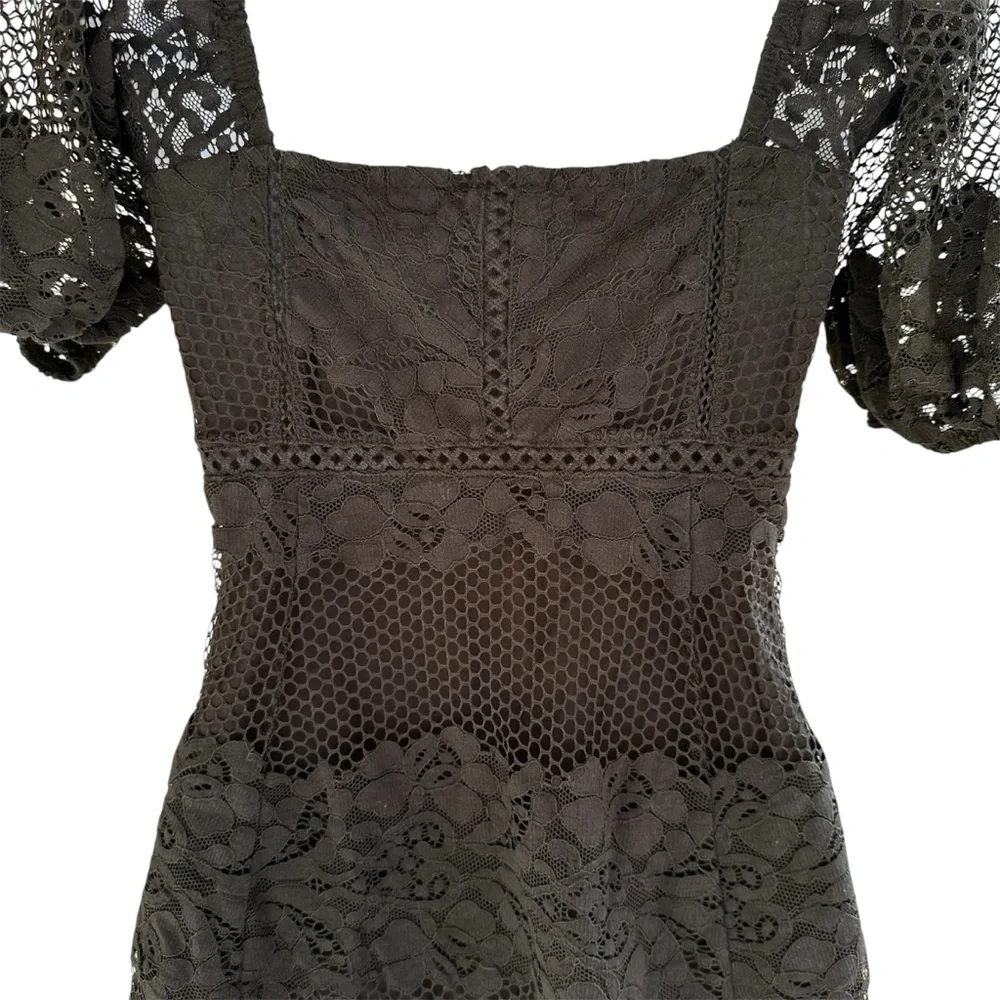 Free People Be Your Baby Black Lace Dress - Picture 9 of 12